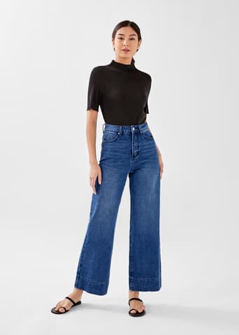 Malorie Textured High Neck Top