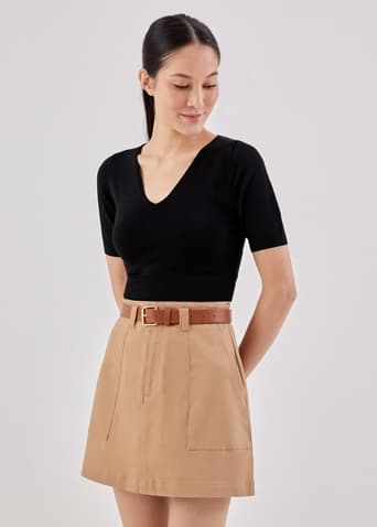 Maila Belted Mini Skirt