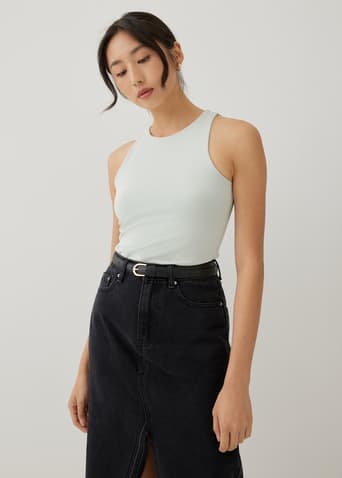 Alia Jersey Round Neck Tank Top