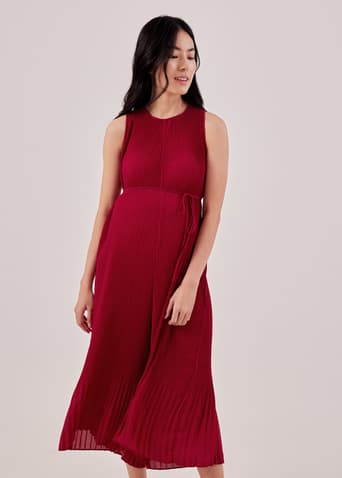 Madelyn Maternity Relaxed Pleated Midaxi Jumpsuit