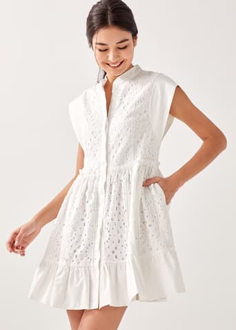 Bevelia Broderie Ruffle Dress