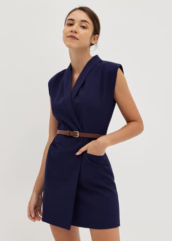 Serita Shoulder Padded Shift Dress