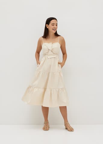 Mallory Front Knot Tiered Dress