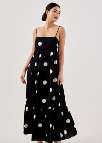 Flyn Polka Dot Babydoll Dress