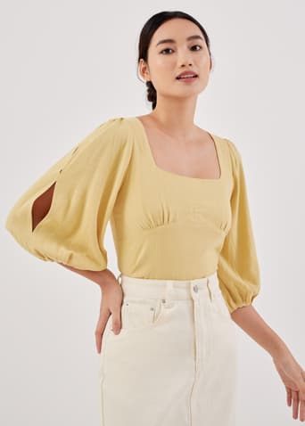 Shae Bustier Puff Sleeve Top