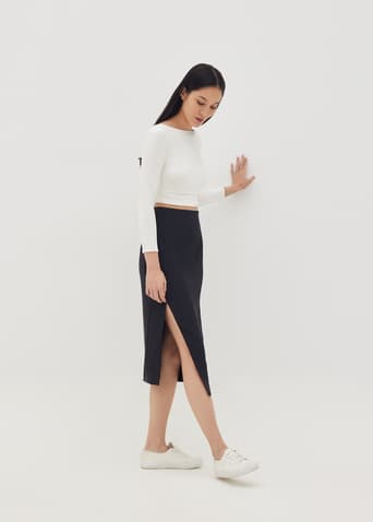 Paisley Asymmetrical Pencil Skirt