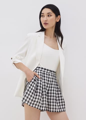 Maurie Cotton Gingham Shorts