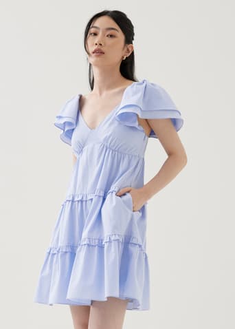 Elayne Cotton Flare Mini Dress