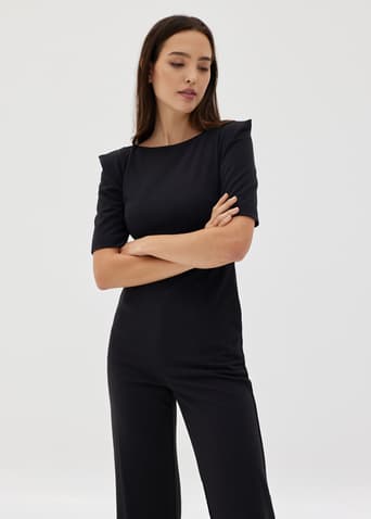 Chana Straight Leg Puff Sleeve Jumpsuit