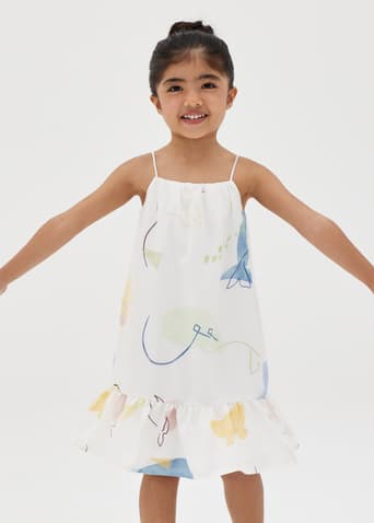 Rico Tiered Flare Dress in Summer Playthings