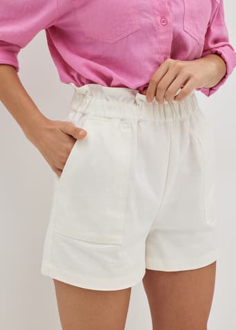 Kayanne Elastic Waist Paperbag Shorts