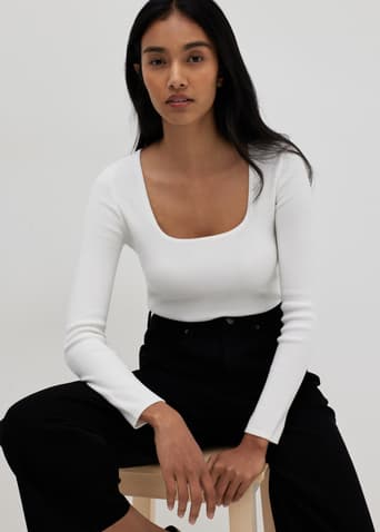 Mikaela Knit Square Neck Top