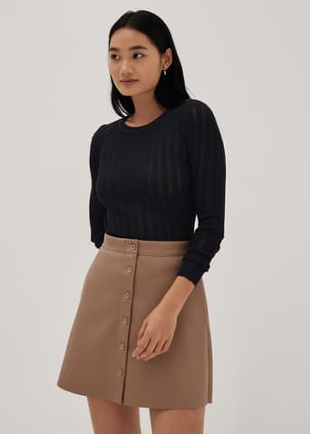 Sonya Pointelle Knit Top