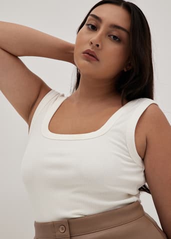 Carmi Ribbed Square Neck Tank