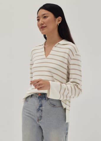 Shelly Striped Knit Sweater