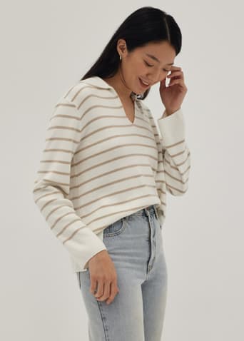 Shelly Striped Knit Sweater