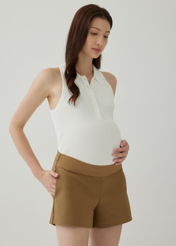 Tirza Maternity Elastic Tailored Shorts