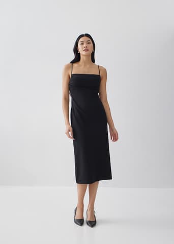 Casual midi dress clearance black