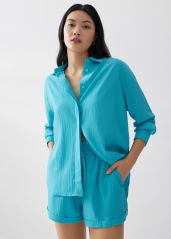 Coleen Drape Button Down Shirt