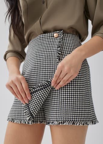 Cessna Houndstooth A-line Skort