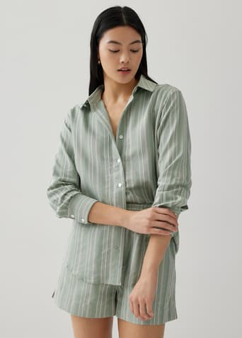 Buy Blanche Chambray Babydoll Blouse @ Love, Bonito Malaysia, Shop Women's  Fashion Online