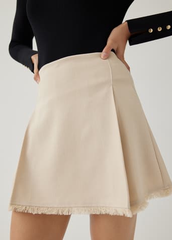 Moritz Tweed Pleat Skirt