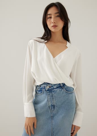 Vanya Relaxed Drape Blouse