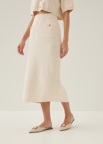 Jorden Knit Column Midi Skirt