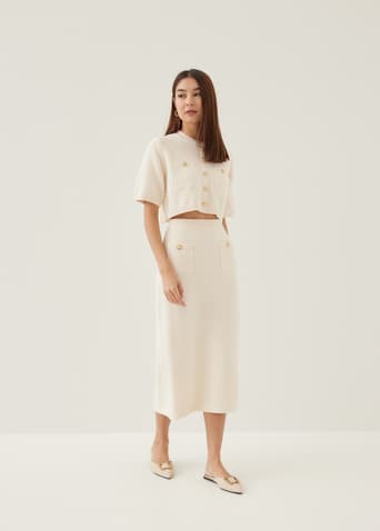 Jorden Knit Column Midi Skirt