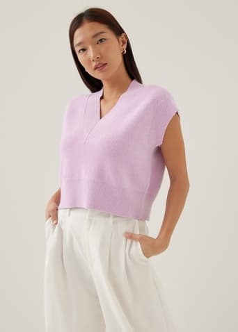 Anisse Loose V-neck Knit Top