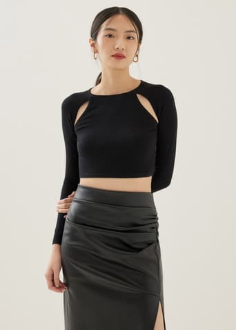 Maudi Knit Fitted Crop Top