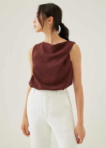 Lindea Drape Shell Top