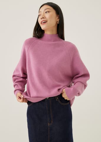 Aria Relaxed Turtleneck Knit Sweater