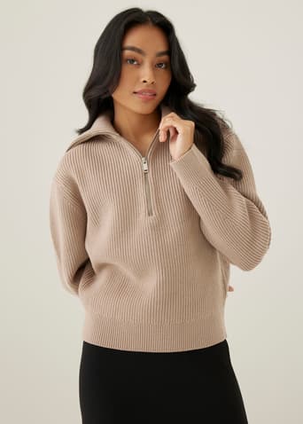 Alisson Relaxed Half Zip Sweater