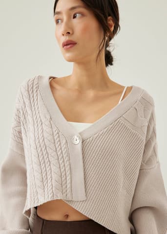 Ellina Crop Knit Cardigan
