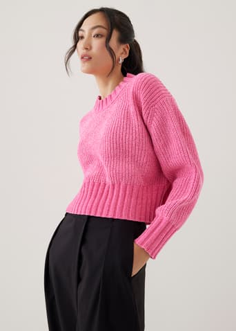 Vidya Crop Knit Sweater