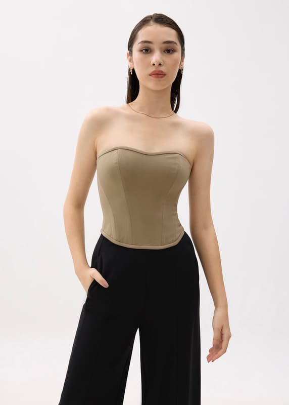 Lia Crop Bustier Top | Love, Bonito MY