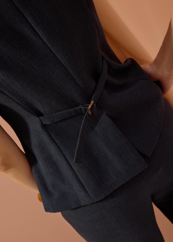 Padma Textured Round Neck Long Vest Top | Love, Bonito SG