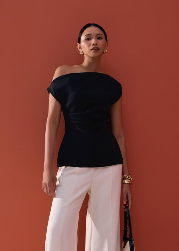 Luna Tencel Asymmetric Tunic Top | Love, Bonito US