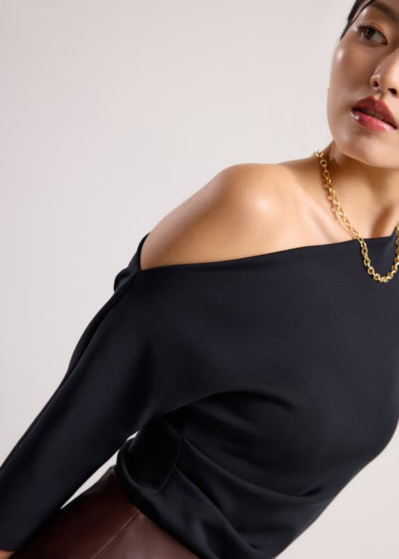 Juno Tencel Asymmetric Batwing Top | Love, Bonito ID