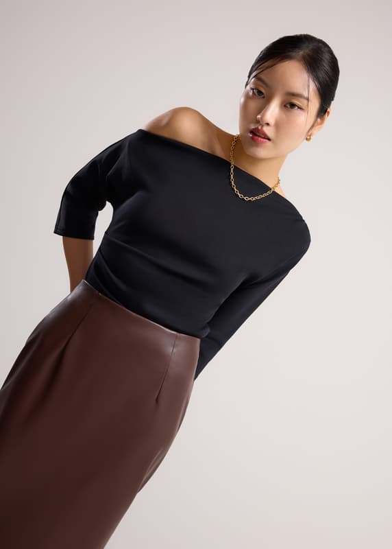 Juno Tencel Asymmetric Batwing Top | Love, Bonito ID