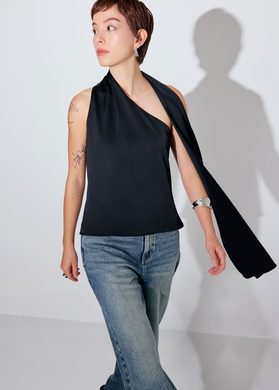 Kana Multi-way Front Sash Satin Top | Love, Bonito SG