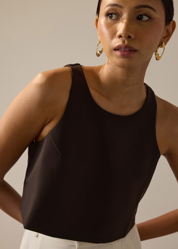 Carla Round Neck Crop Shell Top | Love, Bonito SG Carla Round Neck Crop Shell Top | Love, Bonito SG