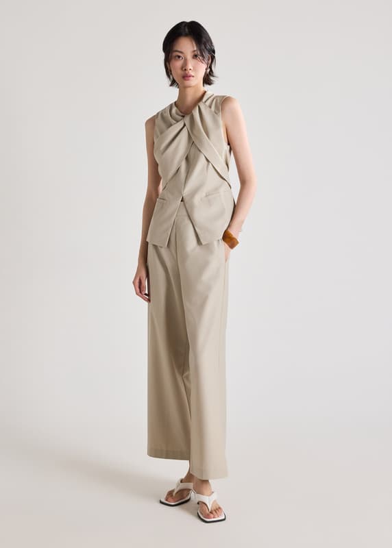 Nami Cool-Touch Suiting Twist Drape Top | Love, Bonito ID