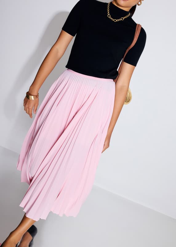 Wei Elastic Sunray Pleated Midaxi Skirt | Love, Bonito INTL