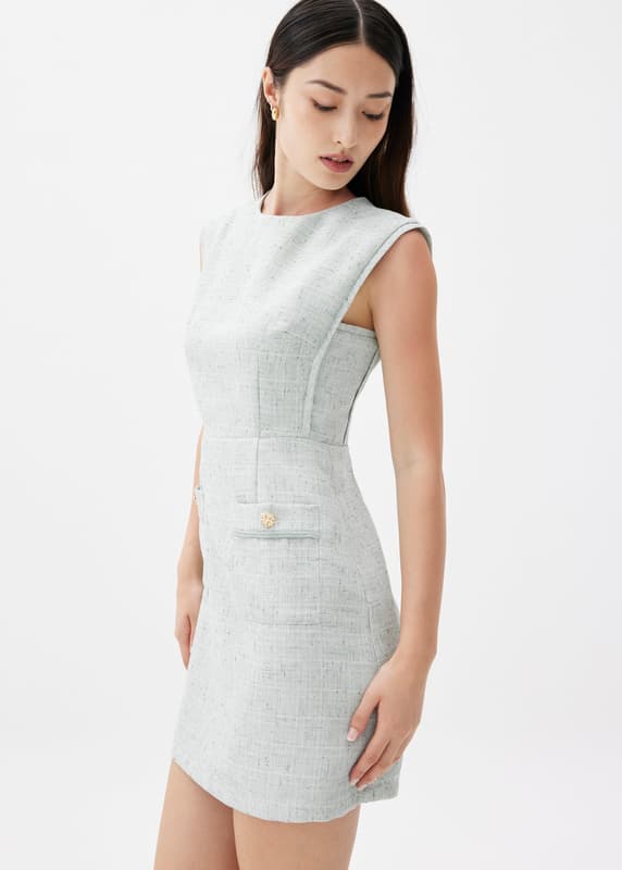 love bonito green dress Love Bonito Fern Green Square Neck Ruffle Strap Dress main image 1