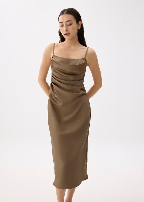 princess polly baby blue dress Brown Dress Pants main image 0