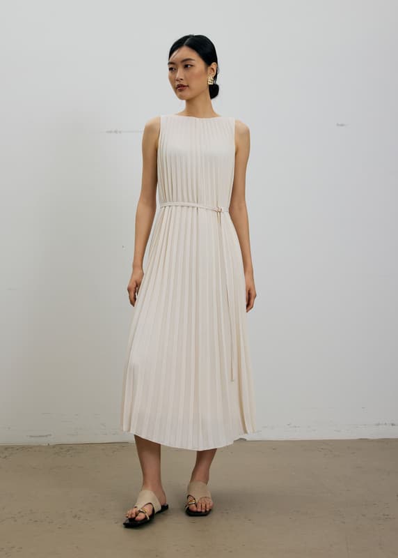 Willa Reversible Sunray Pleated Midaxi Dress | Love, Bonito SG