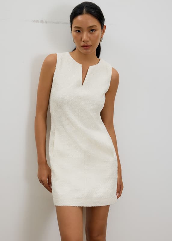 新品未使用タグ付きPaddington Mini Dress COZYPOIN Womens Tweed Mini Dress Elegant Front Half Zipper