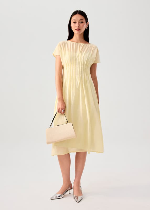 Jill Pintuck Boat Neck Fit & Flare Midi Dress | Love, Bonito SG